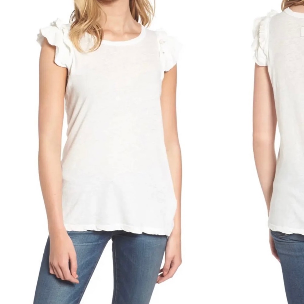 NWT Current Elliot Ruffle Tee